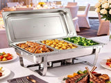 5-Star Chef Chafing Dish 7.5L 3-Pan Buffet Warmer Food Warmer Catering Server CD-9L-3Z-SS
