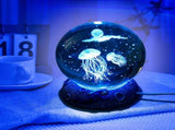 Jellyfish Crystal Ball Lamp, 3.15 In Jellyfish Crystal Ball Night Light with 16 Colors LED Resin V1192-AZ-W-29700