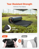 6Mil Plastic Sheeting Roll 24 x 100 FT Heavy Duty Polyethylene Black V952-SLM24FT100FTKVEHIV0