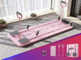 Everfit Pilates Board Foldable Reformer Multi Functional Exercise Trainer Pink ABD-BOARD-4IN1-PK