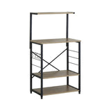 CARLA HOME 4 Tier Bakers Rack Microwave Stand - Oak Finish - Brown - Kitchen Rack V178-36444