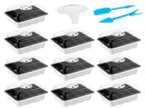 12 Holes Indoor Greenhouse Cultivation Box Seeding Plant Nursery Box Set Gardening Germination V1294-YM0901-10062772