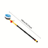 Yellow Black automatic rotating car wash brush, integrated flushing car brush, high-quality car V1347-799-BLA-65086