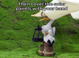 Darzheoy Pelican Garden Statue with Solar Lantern Pelican Solar Light for Outside Decor Sculptures & V1189-WXFWAL-20260326-02375