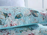 100% Cotton Lightly Quilted Coverlet Set Tioman Queen 230 x 250 cm V442-STT-COVERLET-TIOMAN-BLUE-QS