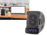 3 in 1 Bluetooth Speaker PC ABS Alarm Clock with Wireless Charging for Bedside 10W Grey V1294-YM0703-3115230022611