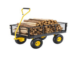900 Lbs Heavy Duty Steel Garden Cart, Garden Wagon Cart on Wheels, Outdoor Metal Yard Utility Wagon V952-ZXHYTCHH900L1UA7KV0