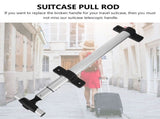 Black Aluminum Suitcase Telescopic Handle Adjustable Pull Rod for Luggage V1369-AZ3-W-20927