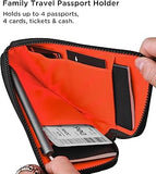Travel Wallet - RFID Passport Holder, Self Locking Zipper Wear & Tear-Resistant Material, 3 Passport V1164-325751