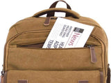 The Retro Canvas Backpack is designed with a vintage and fashionable style Multi-Functional Durable V1369-AZ3-W-00588