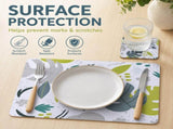 8pcs Monstera MDF Placemats Coasters Heat Resistant V1181-CV0287-CV0288-NEW