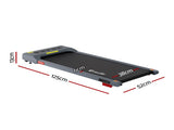 Everfit Treadmill Electric Walking Pad Incline Under Desk Home Gym 380mm Grey TMILL-380-INC-GR