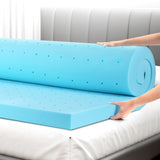 Giselle Bedding Memory Foam Mattress Topper Ventilated Cool Gel 8cm Single MATTRESS-TOP-VH-GEL-8-S