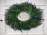 Artificial Norfolk Pine Wreath 60cm Faux Xmas Green Pine Hanging Wreath for Front Door Home Decor V1294-YM0901-240830FB05-2