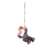 Gnome Figurine Resin Vivid Funny Realistic Climbing Gnome Statue for Home Garden Courtyard Violet V1294-YM0901-3111250053711