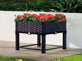 Raised Garden Bed Planter Box 40 x 40 x 23 cm, PP Growing Container for Herbs and Vegetables V1188-MS-617-041