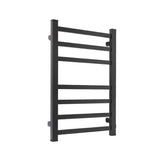 Heated Towel Rail Warmer Rack Wall Mounted Black HW0184-BK