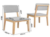 Levede Dining Chairs 8 Upholstered Kitchen Chair CH1143-2-NTX4