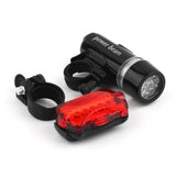 Bicycle Front Light LED Bike Light Set Butterfly Rear Light Cycling Safety - Black - Size 3PCS V1106-DSZ-BIC-001-BLK-3PCS