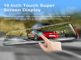 10 4K Mirror Dash Cam, 2K Rear Camera, WiFi GPS ADAS BSD, Stream Media, 64GB Included V462-TA-123-01