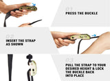 Gymnastic Rings, Exercise Olympic Rings with Adjustable Straps, Steel Buckles, Perfect for Workout, V1369-AZ3-W-00874