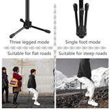 Adjustable Portable Folding Stool with Aluminum Alloy Telescopic Legs for Outdoor Camping, Fishing, V1341-ZY-8MEGVYNV-BLACK