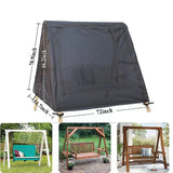 Swing Cover A-Frame Swing Covers Waterproof UV Resistant Weather Protector for Outdoor Courtyard V1192-AZ-W-15460