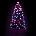 Jingle Jollys 1.5m Christmas Tree Optic Fibre LED Xmas tree Multi Colour XM-TR-LED-5F-GR