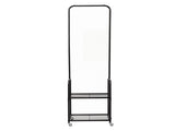 Levede Clothes Rack Heavy Duty Garment Rack 2 Shelf Locking Wheels Bedroom Black CR1016-AU