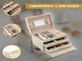 Jewellery Storage Box Girls Rings Necklaces Display Organiser Storage Case V63-824941