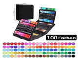 100-Pack Double-Ended Watercolor Pens for Creative Painting, Washable, 100-Pack V1188-MS-325-0291
