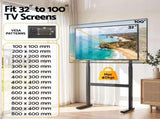 Artiss Universal Floor TV Stand for 32-100 Inch Screens Heavy Duty 40kg Capacity TV-MOUN-32100-BK