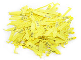 100Pcs Sheep Ear Tag Double Folded Yellow Integrated Number Animal Identification Card V1294-YM0718-3111200303711