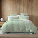 Platinum Collection Tropicana Sage Cotton Matelasse Quilt Cover Set Queen V442-LED-QUILTCS-TROPICANA-SAGE-QS