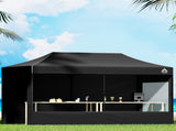 Instahut Gazebo 3x6 Pop Up Marquee Folding Tent Wedding Gazebos Camping Outdoor Shade Canopy Black GAZEBO-C-3X6-DX-BLACK