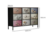 Levede 9 Chest of Drawers Storage Cabinet CH1120-9-BR