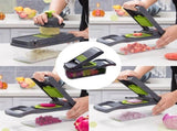 Vegetable Chopper, Multifunctional 12-in-1 Food Chopper with 7 Blades - Onion Chopper, Veggie V1366-AZ2-W-24296