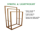 CARLA HOME Bamboo Towel Bar Holder Rack 3-Tier Free Standing for. Towel Racks. Towel Rail V178-36011
