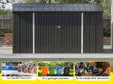 Giantz Garden Shed Galvanised Steel 3.05x1.5M Outdoor Storage Shed Workshop House Shelter SHED-FLAT-5X10-GY-ABC