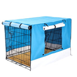 Wire Dog Cage Crate 48in with Tray Cushion Mat BLUE Cover Combo V274-PET-WCCVCU48-BU