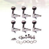 Electric Guitar Machine Heads Plated Silver Tuning Keys Durable Metal Guitar Pegs V1366-AZ2-W-27485