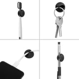 Cord Holder Clips - 12 PCS Black Cord Organizer, Adhesive Charger Wire Cord Clips, Wire V1370-AZ4-06026