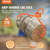 Log Skidding Tongs, 18 inch 2 Claw Log Lifting Tongs, Heavy Duty Steel Lumber Skidding Tongs, 772 V952-YMQZQ18YC2ZBYSAA2V0