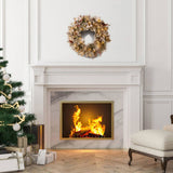 Christabelle 61cm Snowy Christmas Wreath Bedford with LED Lights Front Door Decoration Ornament 112_NATSB61W