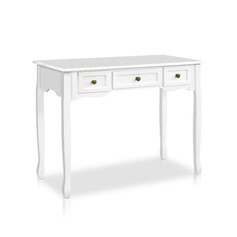 Artiss Console Table 3 Drawers White Hamptons DRESS-D-NEW-HS-3D