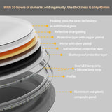 P&P Silver Mirror With White Frame Round LED Bathroom Mirror V767-XMR-Y28-628-AU-V1