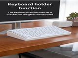 White Slanted Glass Memo Board & Desktop Organizer with 2 Markers & Residue-Free Eraser - Computer V888-ELOSUNG49454