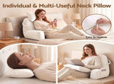 Giselle Bedding Reading Pillow with Detachable Neck Roll & Armrests Sit Up Pillow for Bed Back PILLOW-READ-VEL-BG