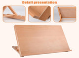 Portable Wooden Drawing Board Desktop Easel With 4 Adjustable Angles Foldable Lightweight For V1237-ZY-807-301