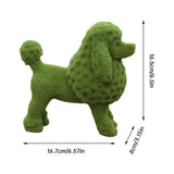 European Style Flocked Dog Figurine, Moss-Covered Animal Ornament for Outdoor Lawn, Garden, and V1366-AZ2-W-16415